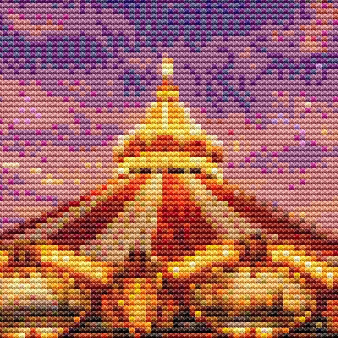 Cross Stitch Pattern - Twilight Carousel, Summer Dream - Instant Digital Download