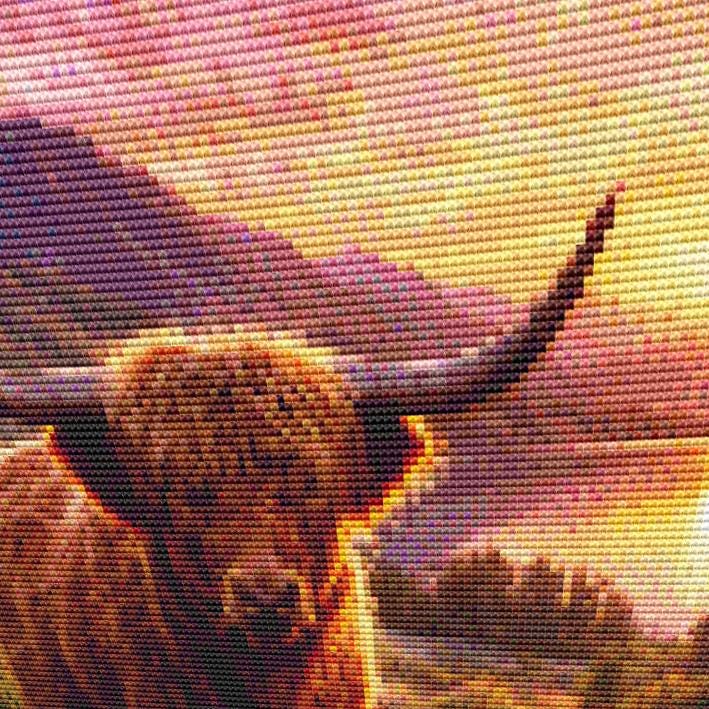 Cross Stitch Pattern - Twilight Guardian of the Loch - Instant Digital Download