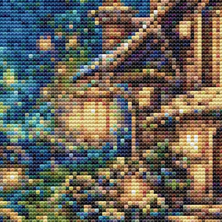 Cross Stitch Pattern - Mushroom Cottage, Dark Forest - Instant Digital Download