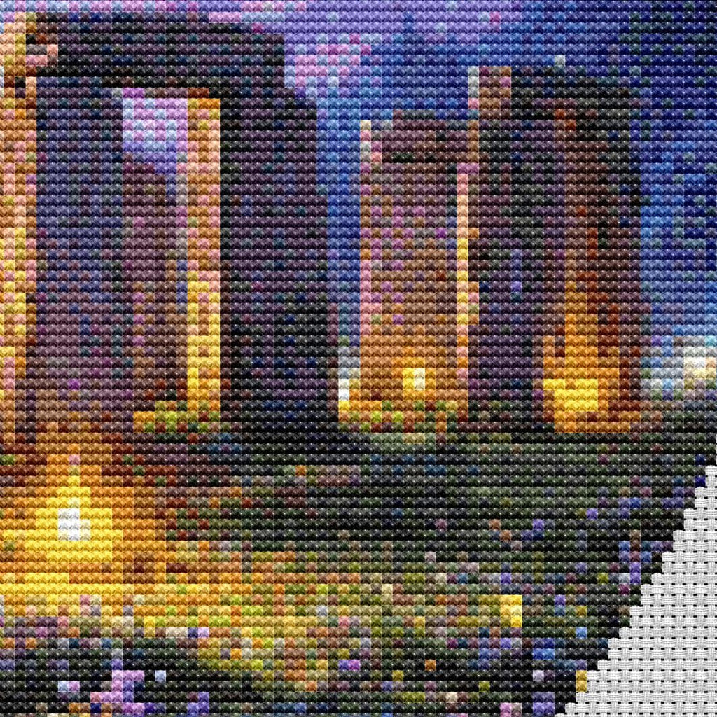 Cross Stitch Pattern - Stonehenge Ancient Ritual, Milky Way - Instant Digital Download