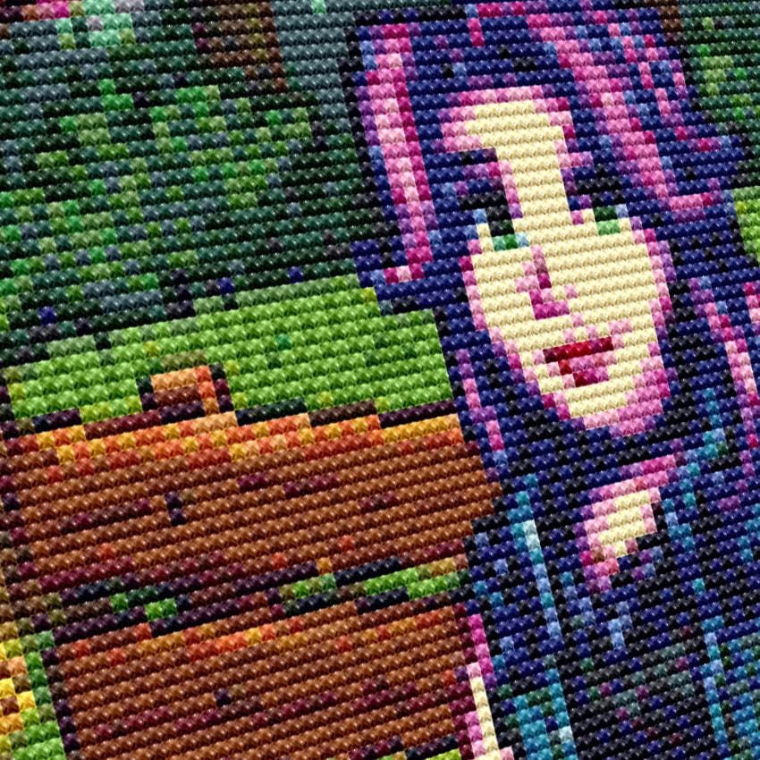 Cross Stitch Pattern - Abigail in the Valley, Spring Respite - Instant Digital Download