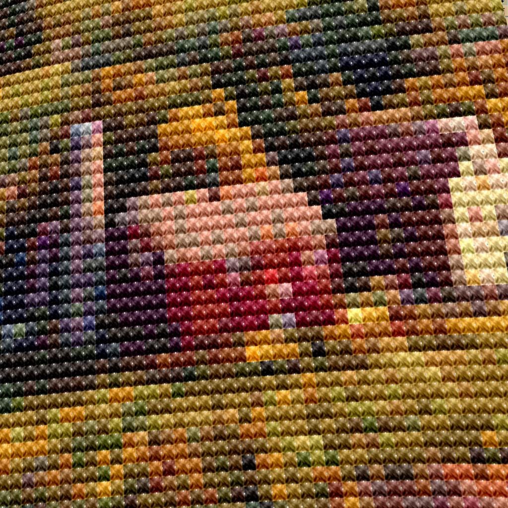 Cross Stitch Pattern - Country Sunrise, Rolling Hills Lane - Instant Digital Download