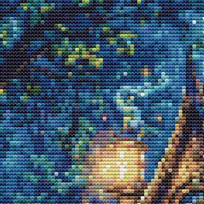 Cross Stitch Pattern - Mushroom Cottage, Dark Forest - Instant Digital Download
