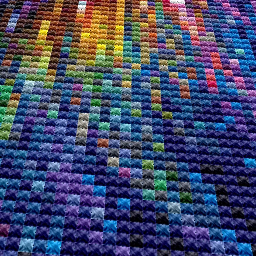 Cross Stitch Pattern - Rainbow Water Dragon - Instant Digital Download