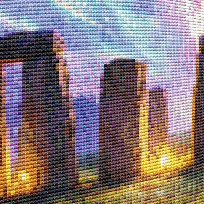 Cross Stitch Pattern - Stonehenge Ancient Ritual, Milky Way - Instant Digital Download