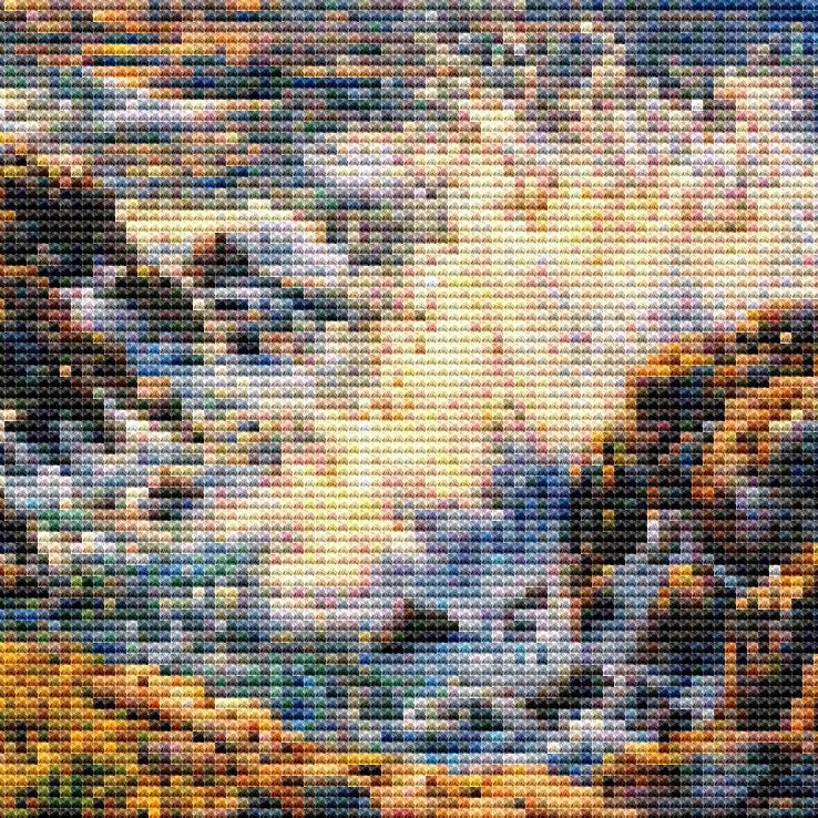 Cross Stitch Pattern - Cape Breton Highlands Skyline Trail, Chéticamp, Nova Scotia - Instant Digital Download