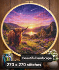 Cross Stitch Pattern - Twilight Guardian of the Loch - Instant Digital Download