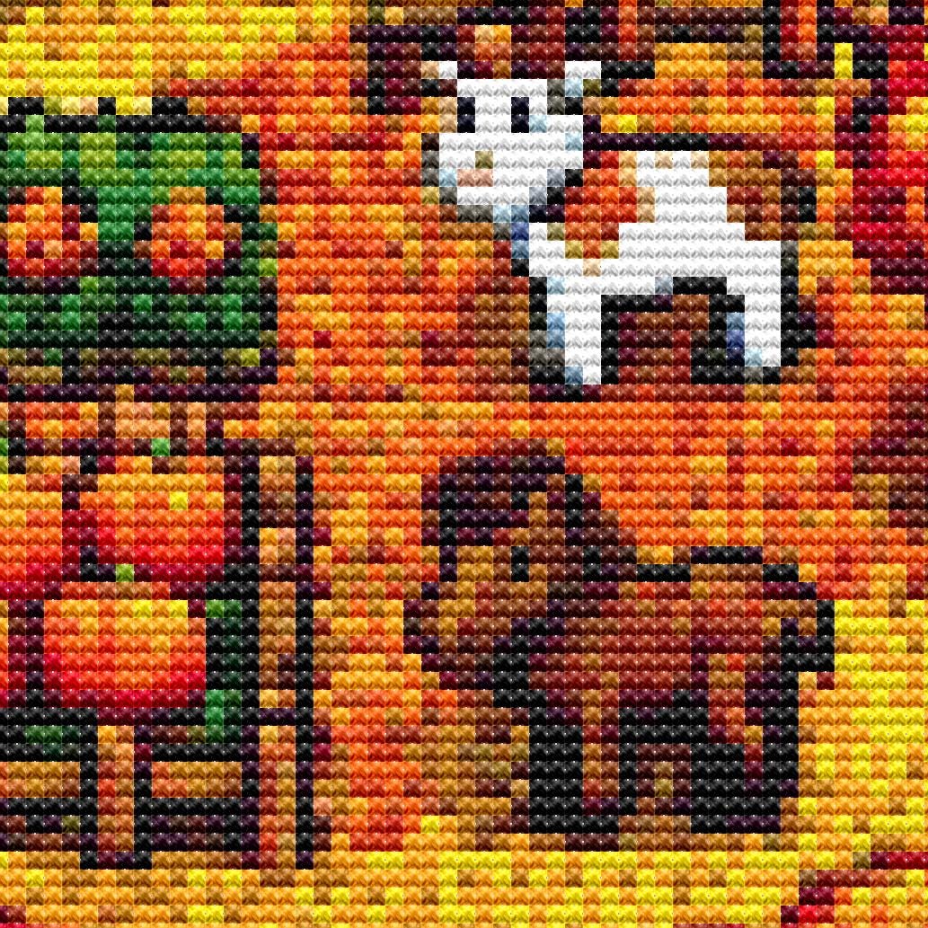 Cross Stitch Pattern - Four Seasons in the Valley - Instant Digital Download