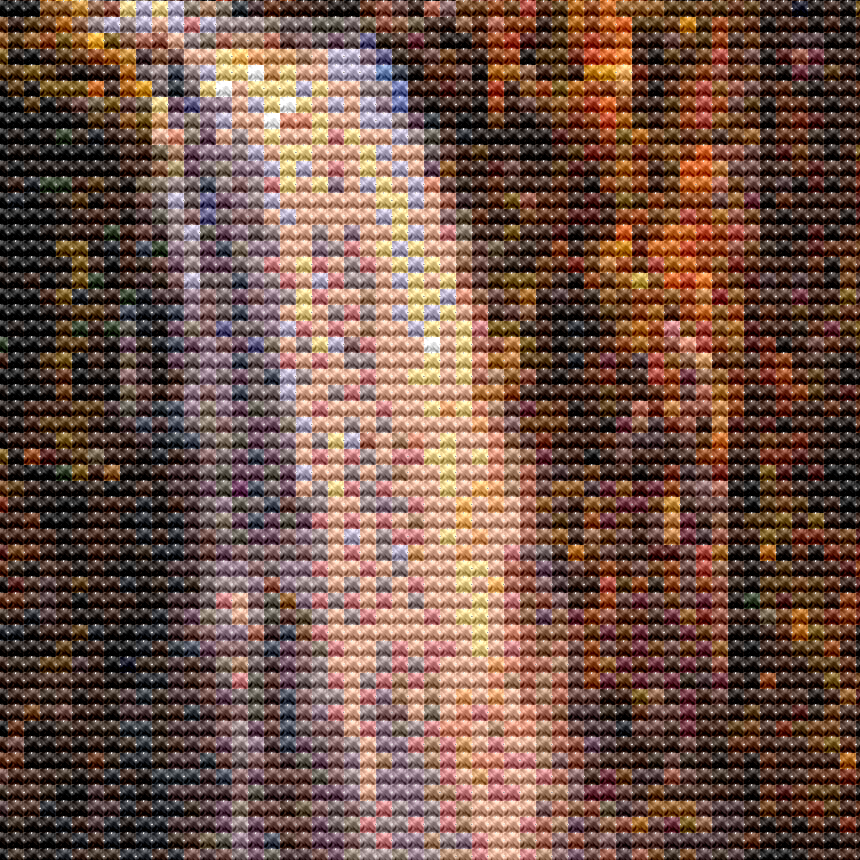 Cross Stitch Pattern - Hilltop Italian Sanctuary & Waterfall, Sunset - Instant Digital Download
