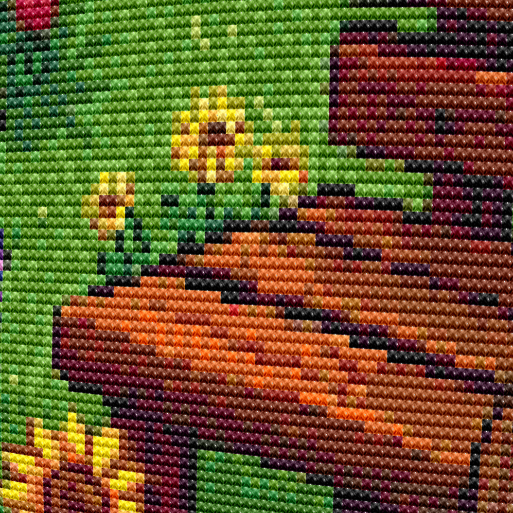 Cross Stitch Pattern - Penny in the Valley, Summer Relaxation - Instant Digital Download